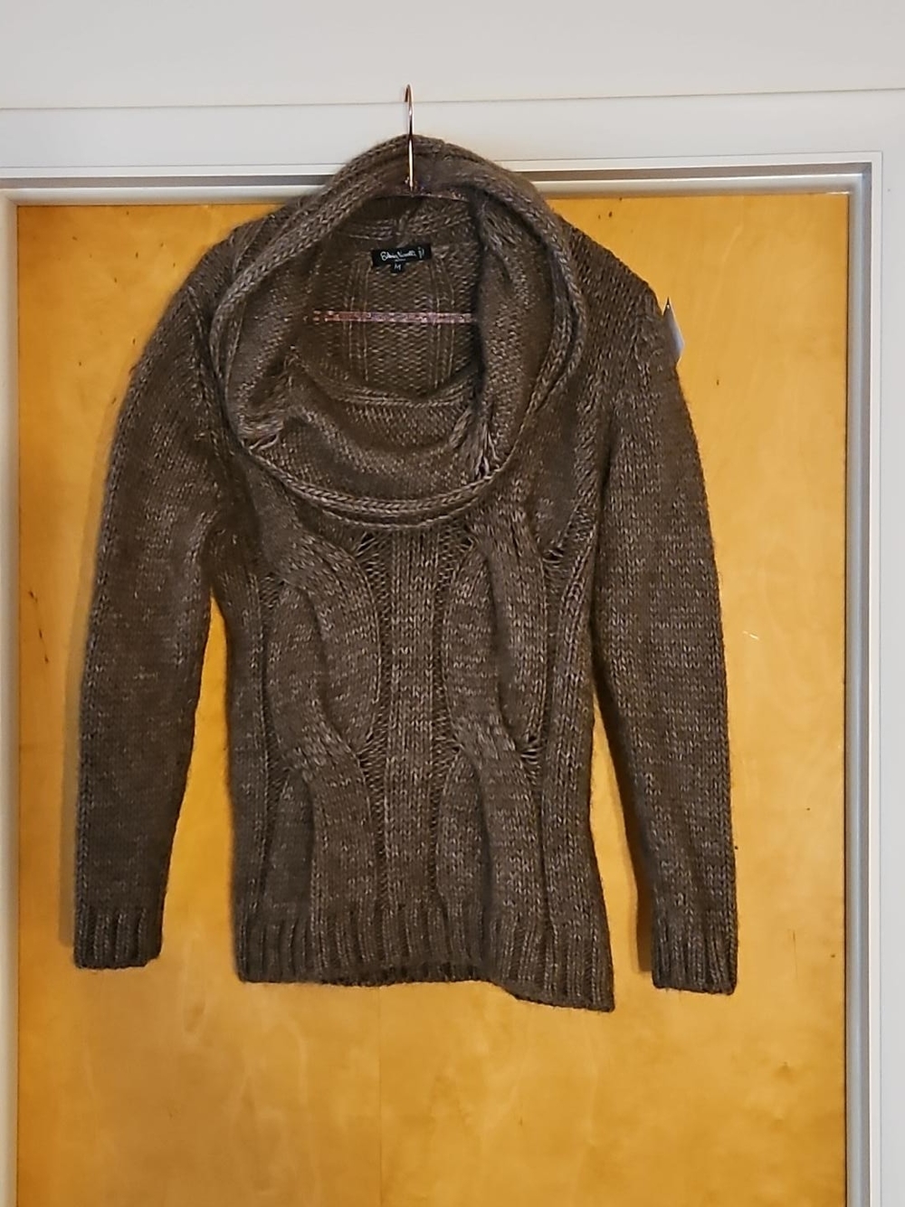 Italian Cowl Neck Sweater - Cocoa Brown
